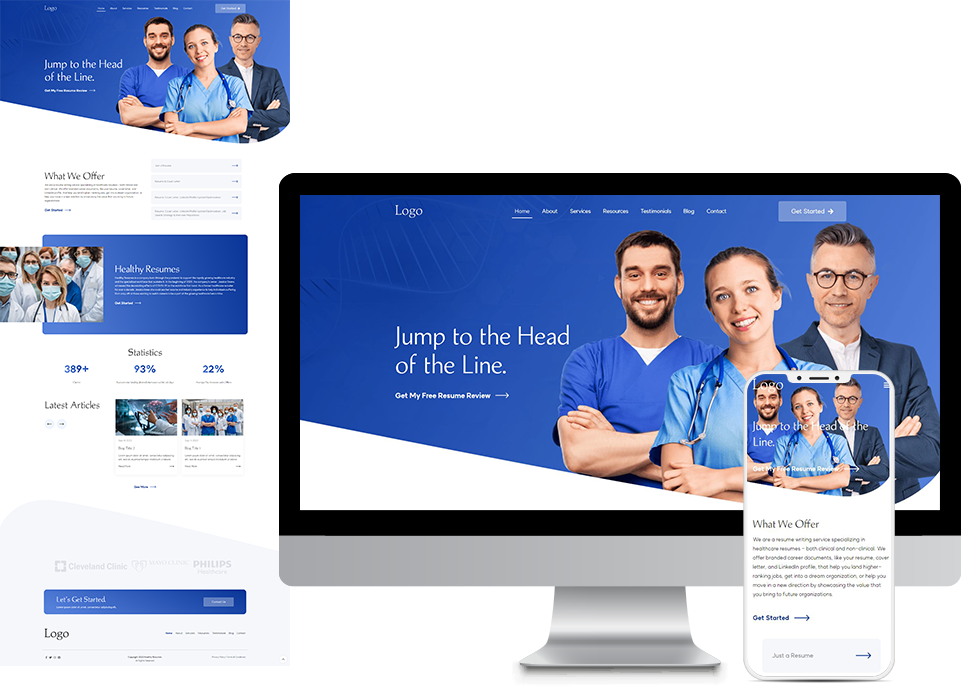 healthy resumes mockup